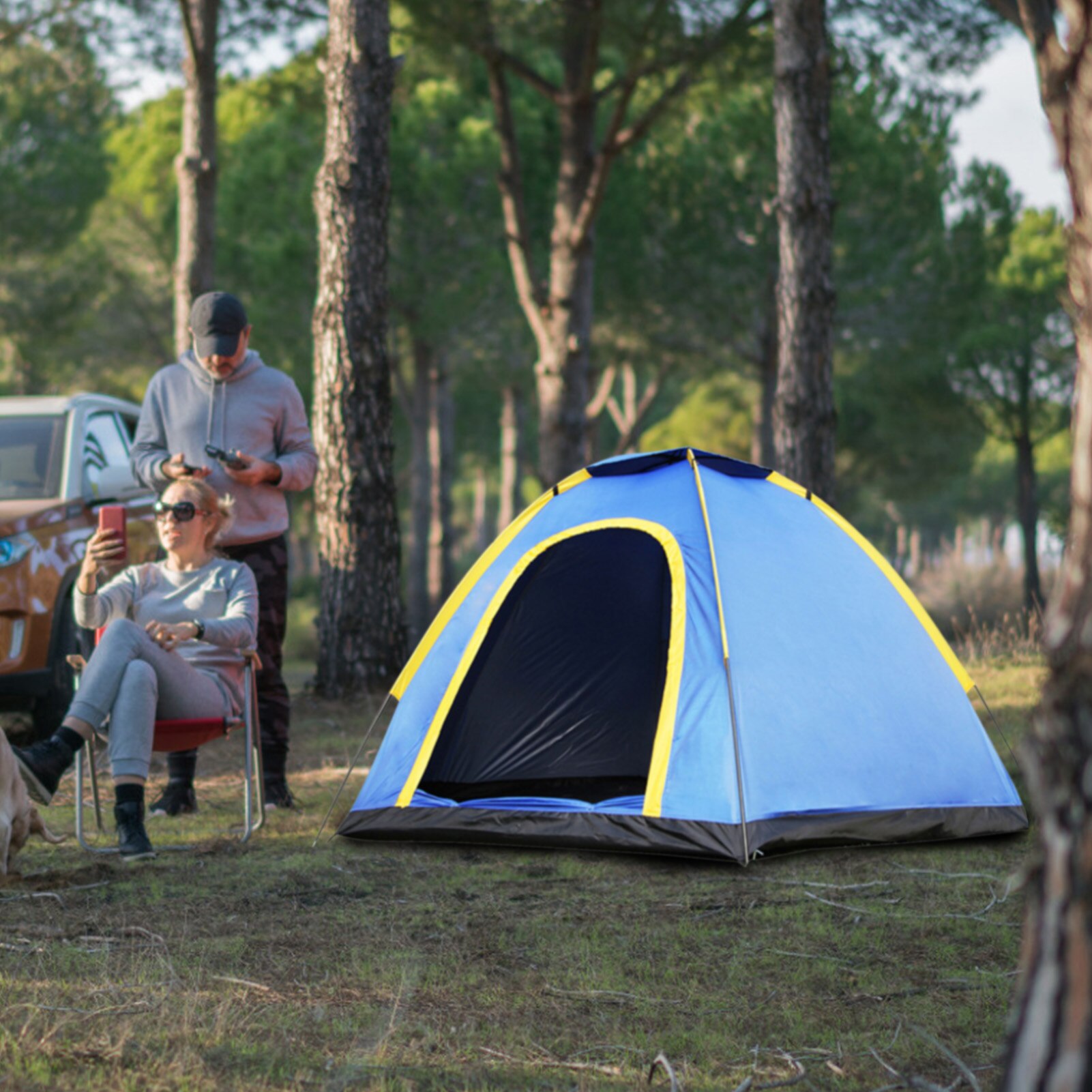 Cheap Goat Tents 240*210*130cm 3 5 People Camping Hexagonal Tent Outdoor Waterproof Durable Travel Tentage Tents 